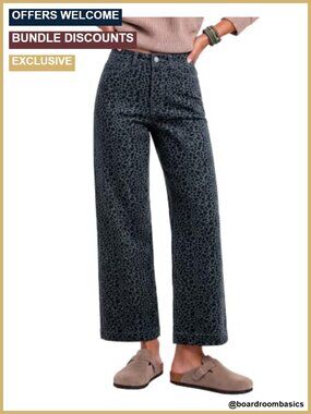 Wide Leg Jeans High Waist Stretch Denim Ankle Pants